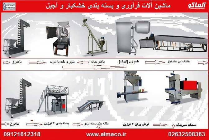 ماشین آلات مورد نیاز بسته بندی خشکبار وغلات