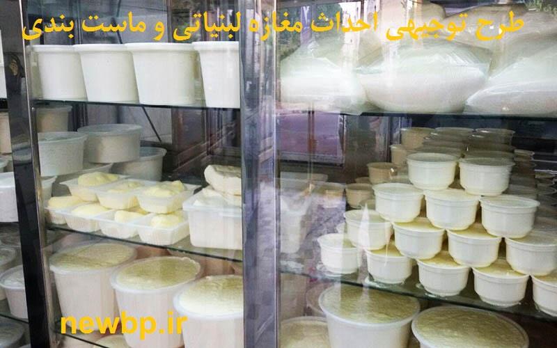 طرح توجیهی مغازه لبنیاتی