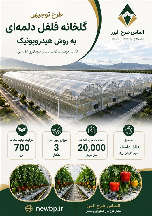 طرح توجیهی گلخانه هیدروپونیک فلفل